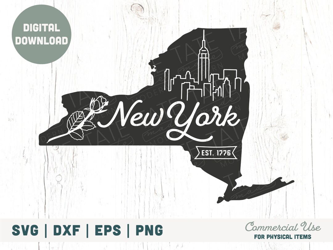 Vintage New York SVG Cut File - New York Home Svg, NYC Skyline Svg, NY ...