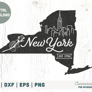 fichier coupé vintage New York SVG - New York home svg, NYC skyline svg, NY State symboles svg, New York City png - Utilisation commerciale, Fichier numérique