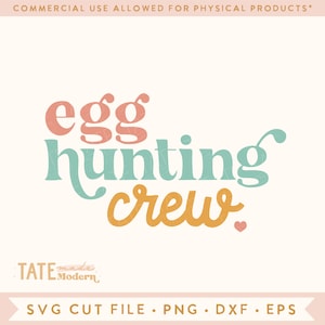 Equipo de caza de huevos SVG archivo de corte - Retro boho easter svg, camisa de Pascua svg, lupulado pascua png, hermano de Pascua png - Uso comercial, Archivo digital