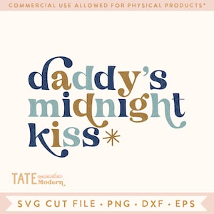 Papa's middernacht kus SVG gesneden bestand, Retro Nieuwjaar SVG, New Years Eve PNG voor sublimatie, papa en mij SVG-commercieel gebruik, digitaal bestand