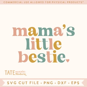 Arquivo de corte SVG da melhor amiga da mamãe - Boho girl svg para camiseta, Dia das Mães svg, mamãe é minha melhor garota svg - Uso comercial, arquivo digital