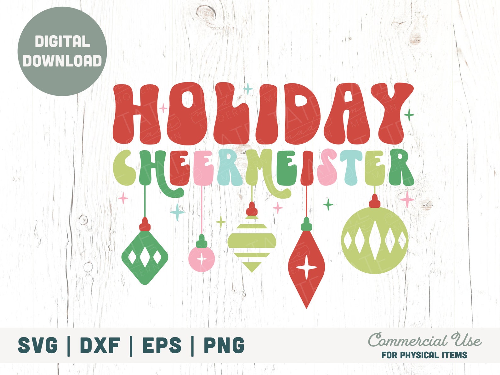 Holiday Cheermeister Retro SVG Cut File Retro Holiday Cheer Etsy