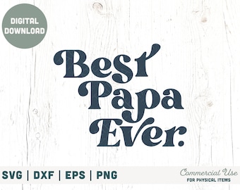 El mejor papá del mundo. Archivo SVG retro - SVG del Día del Padre, SVG genial para papá, SVG para regalo de camiseta del Día del Padre, SVG para papá - Uso comercial, Archivo digital