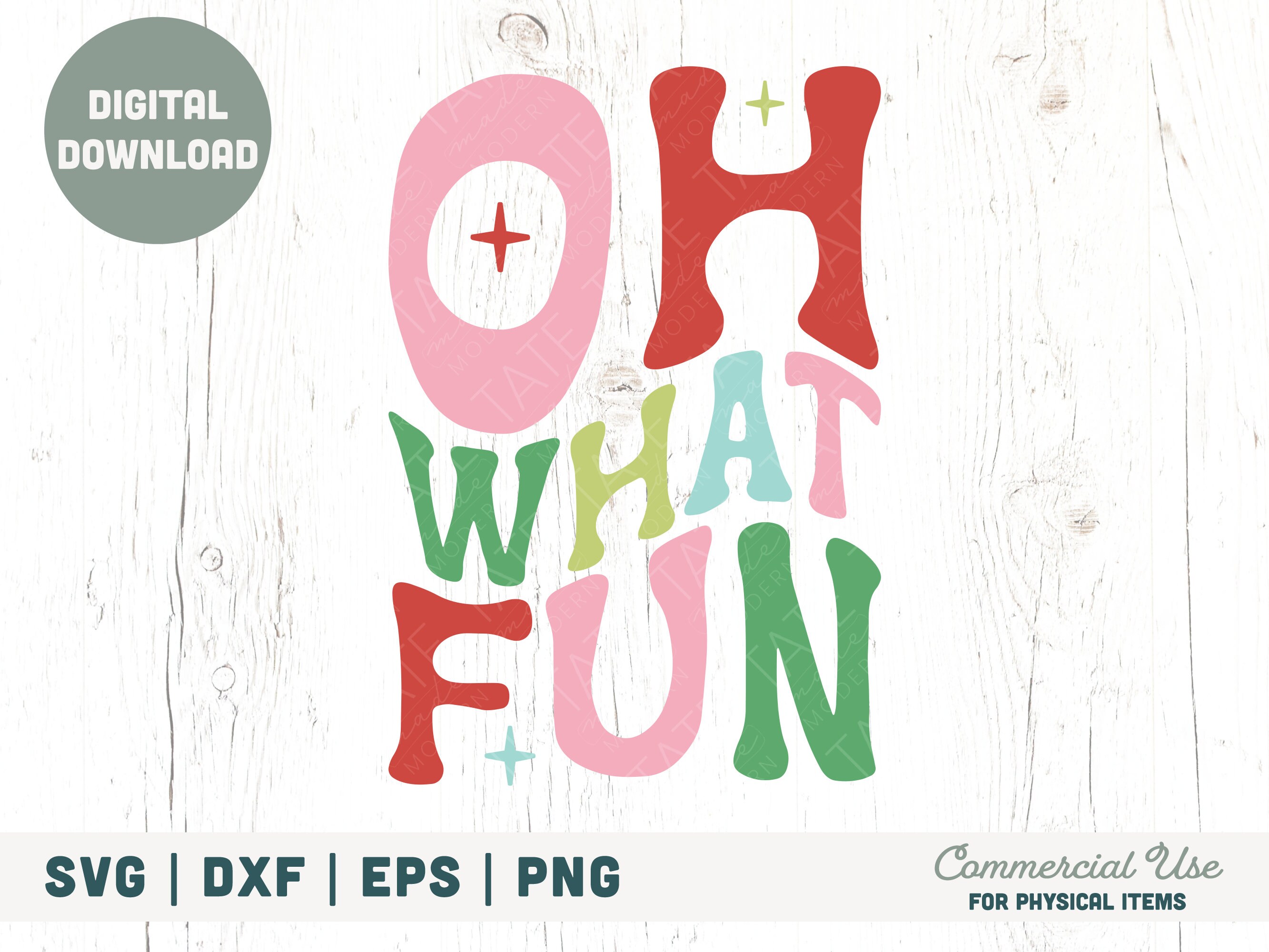 Oh What Fun Retro SVG Cut File Fun Christmas Song Svg - Etsy