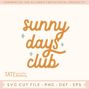 Zonnige dagen club SVG gesneden bestand - zomer babe svg, Retro zomer kind png, zonneschijn baby png, zonovergoten svg - commercieel gebruik, digitaal bestand