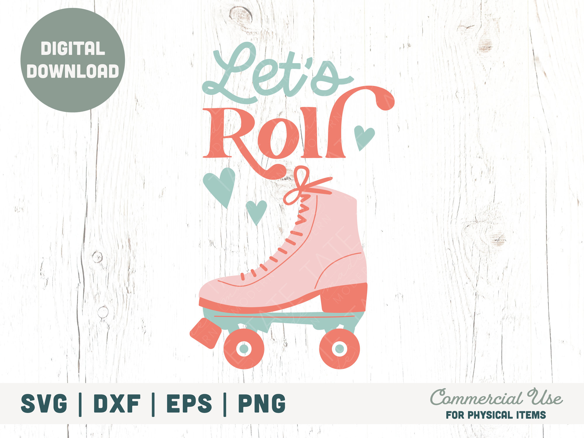 Let's roll SVG cut file - Fun roller skate svg, Retro summer kid svg, 80s kid 90s kid summer svg for shirt - Commercial Use, Digital File