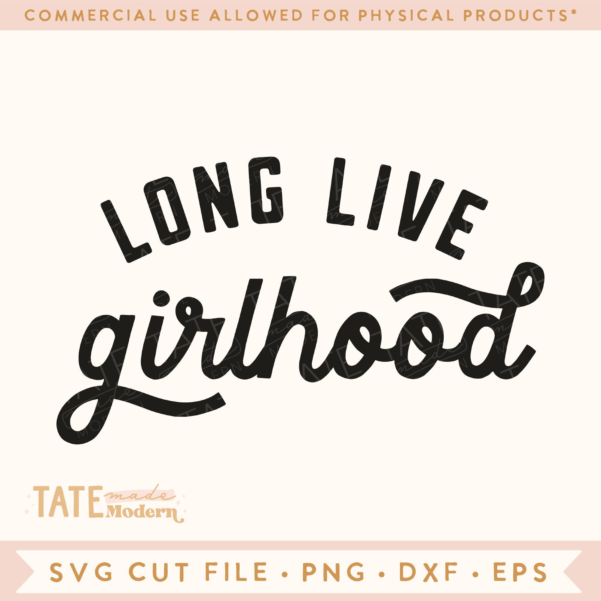 Long Live Girlhood SVG cut file - Minimal retro girl svg, Retro sister svg, sisters svg, girl hood png - Commercial Use, Digital File