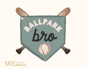 Ballpark Bro PNG file - watercolor baseball png, baseball kid png, green baseball png - Commercial Use, Digital File