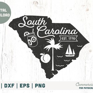 Vintage South Carolina SVG Cut File South Carolina Home Svg - Etsy