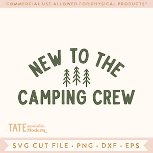 Nouveau dans le fichier SVG Camping Crew - faire-part de nouveau-né rétro png, grossesse en plein air en camping révèlent png - usage commercial, fichier numérique