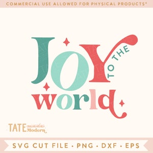 ALEGRÍA al mundo retro SVG archivo de corte, Christian Christmas svg, canción de Navidad svg, lindo Navidad png - Uso comercial, Archivo digital