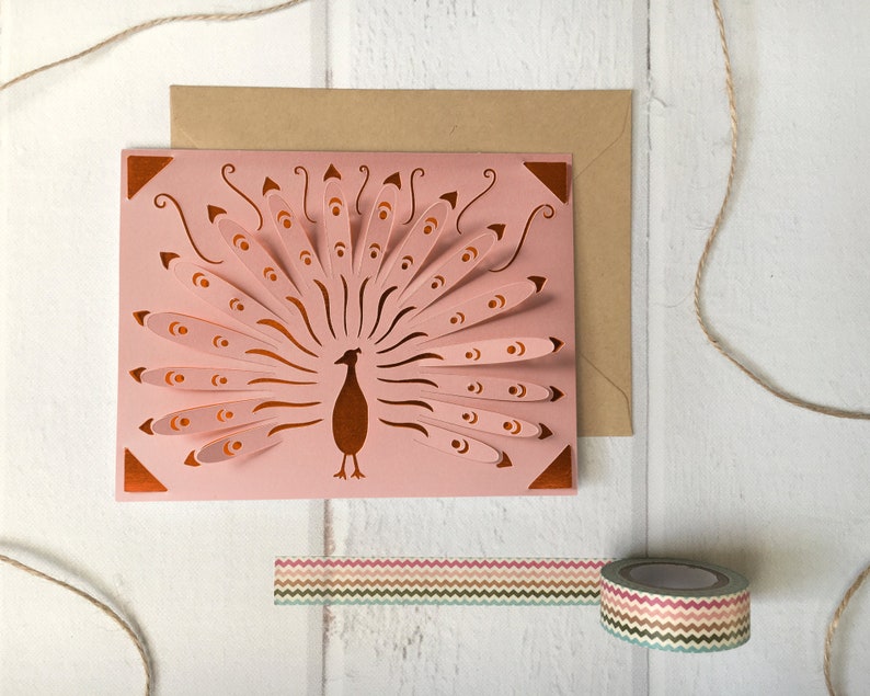 Download Cricut Joy Peacock Pop-Up SVG Insert Card Greeting Card | Etsy