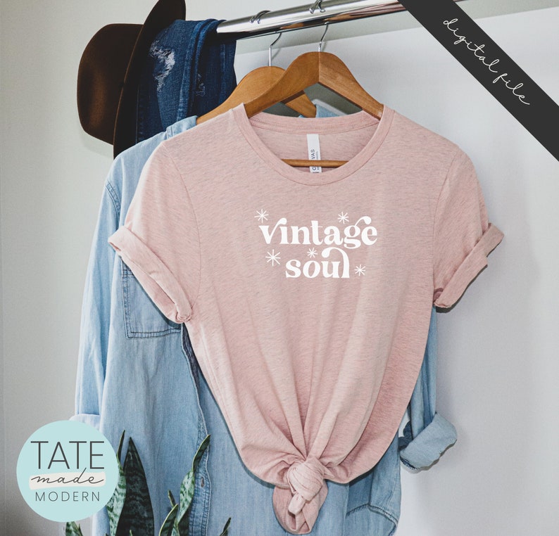 Download Commercial Use Boho Thrifting Antiquing Svg Retro Vintage Lover Svg Digital File Vintage Soul Svg Cut File Old Soul Svg For T Shirt Clip Art Art Collectibles
