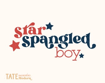 Star spangled boy SVG cut file - Retro Independence Day svg, Boy 4th of July patriotic svg shirt, summer svg - Commercial Use, Digital File