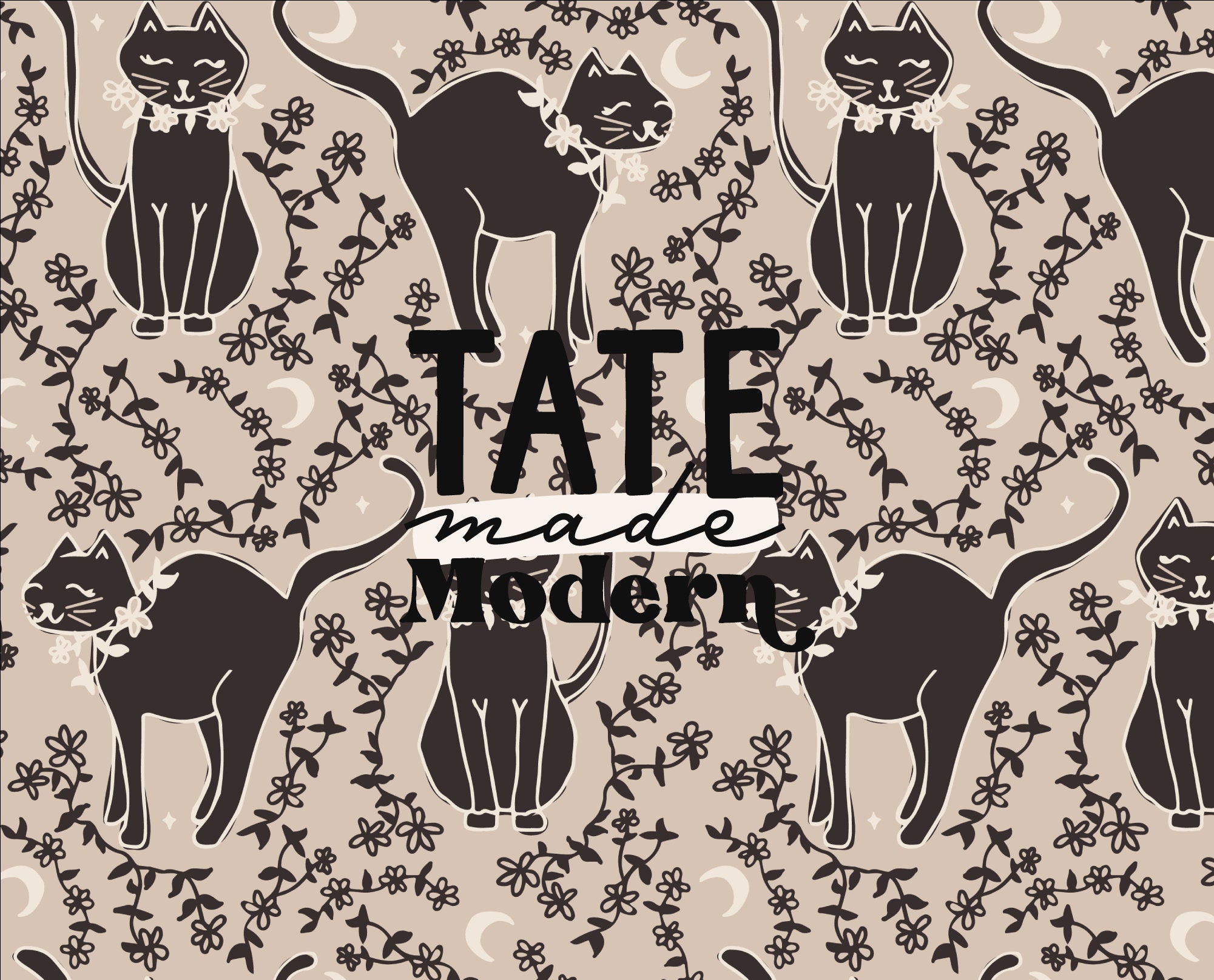 Halloween Cat Seamless Pattern File - Spooky Cute Kitties - Boho ...