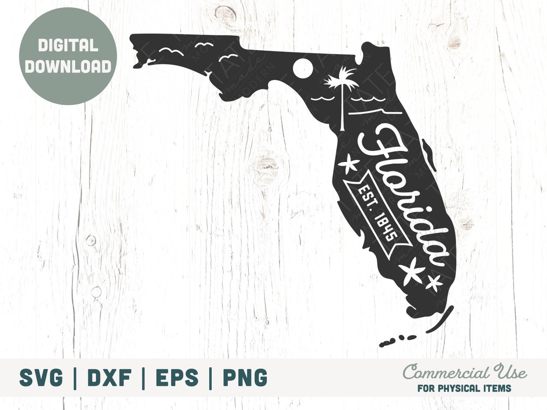Vintage Florida SVG Cut File Florida Home Svg, Sunshine State Svg