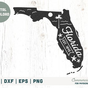 Vintage Florida SVG geschnittene Datei - Florida home svg, Sunshine State svg, Miami svg, Orlando svg, Florida beach svg - kommerzielle Nutzung, digitale Datei