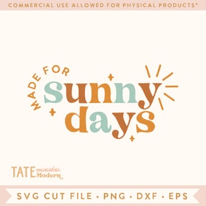 Made for sunny days SVG cut file - retro summer svg, Happy mama png, sunshine mama png, sunshine & Coffee png - Commercial Use, Digital File