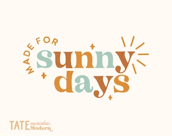 Made for sunny days SVG cut file - retro summer svg, Happy mama png, sunshine mama png, sunshine & Coffee png - Commercial Use, Digital File