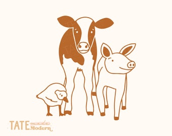 Farm animal friends SVG cut file - Cow pig and duck svg, farm kid svg, farm baby svg, farm animal illustration- Commercial Use, Digital File