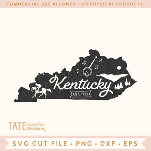 Vintage Kentucky SVG cut file - Kentucky home svg, Horse racing svg, Kentucky State symbols svg, Kentucky map - Commercial Use, Digital File