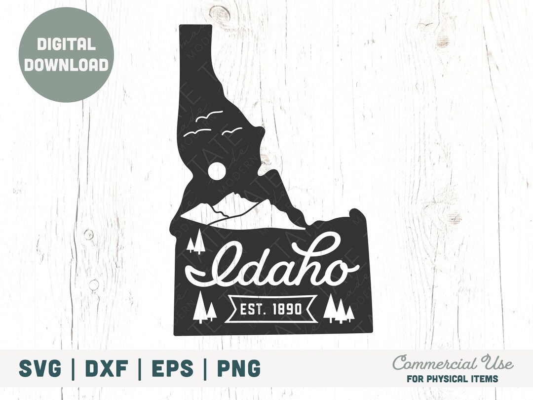 Vintage Idaho SVG Cut File Idaho Home Svg, Mcgown Peak Svg, Idaho Pacific Northwest Svg, PNW Svg