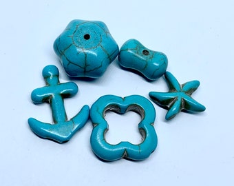 15mm Howlite Anchor Beads set of 8