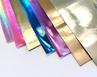 Holographic Faux Leather Sheets: Mirrored Craft Vinyl, DIY Earrings & Hair Bows