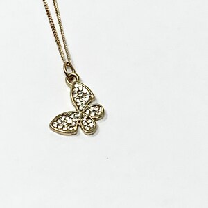 Butterfly, Unicorn, 3 Layered, Circle Rhinestone Pendant /Necklace, Dainty Jewelry ##15