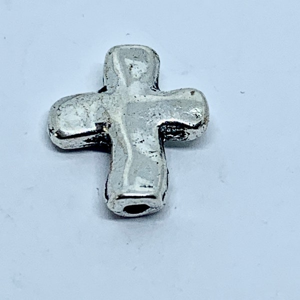 6PCS Metal, Wooden, Howlite Cross Beads, Hammered Beads, Spacer Beads, Silver,Bronze,Gunmetal,Copper,Ivory, Turquoise Cross Beads, DIY # 307