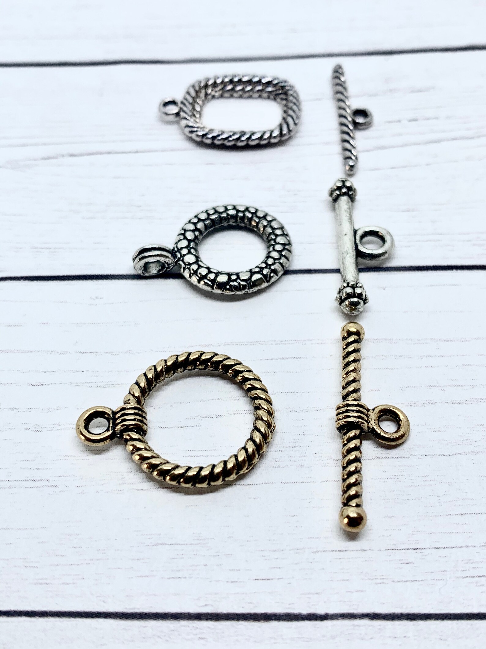 Toggle Clasps Rectangle Ring Toggle Clasps set Etsy