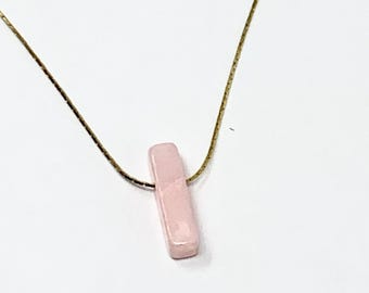 Pink Quartzite, Jasper, Tiger Eye, Green, Blue, Purple, Turquoise, Black Agate Necklace/Pendant ##30