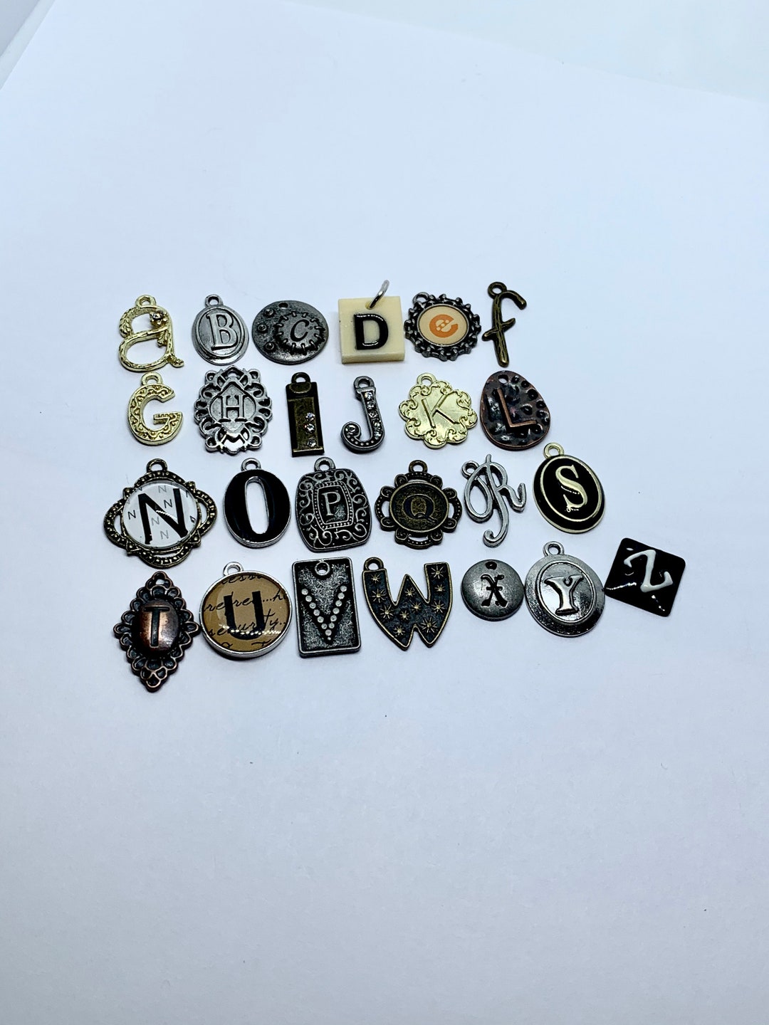 Letter Charms, Jewelry Making Supplies, Initial Charm, Bracelet