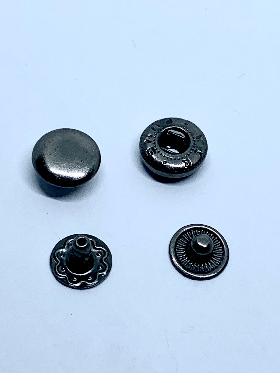Press Studs Metal Press Studs 4 Part 15 Sets 10mm Snap Etsy
