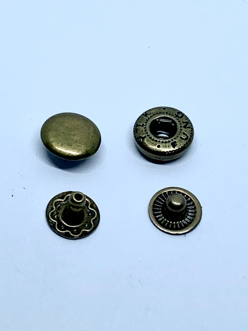 Press Studs Metal Press Studs 4 Part 15 Sets 10mm Snap Etsy