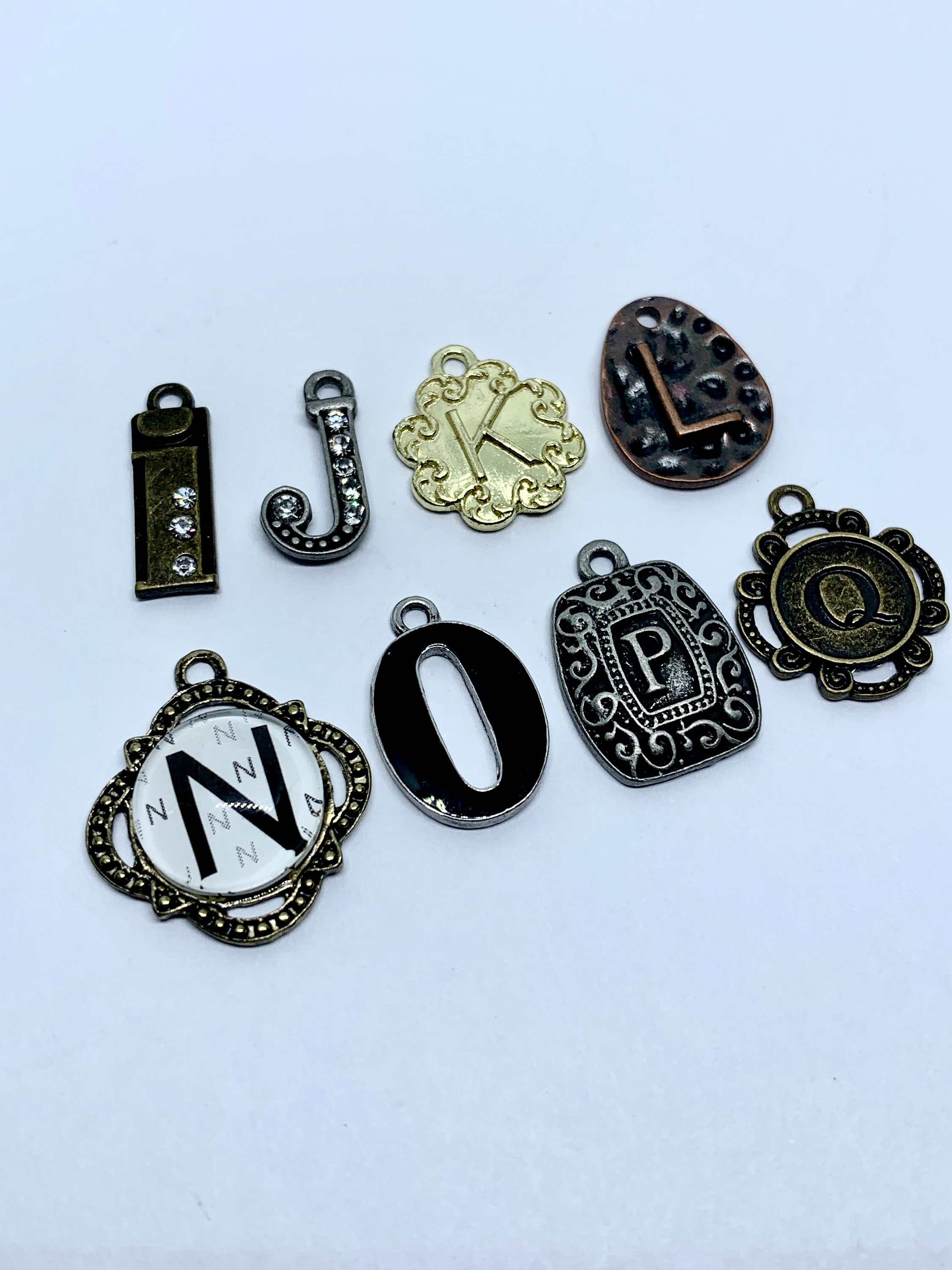 Letter Charms Jewelry Making Supplies Initial Charm Etsy
