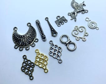 Ornate Jewelry Connectors: Chandelier, Swirl, Braid - DIY Findings##41