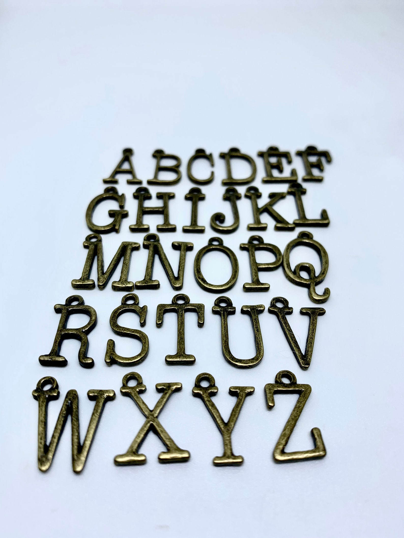 Letter Charms Jewelry Making Supplies Initial Charm Etsy