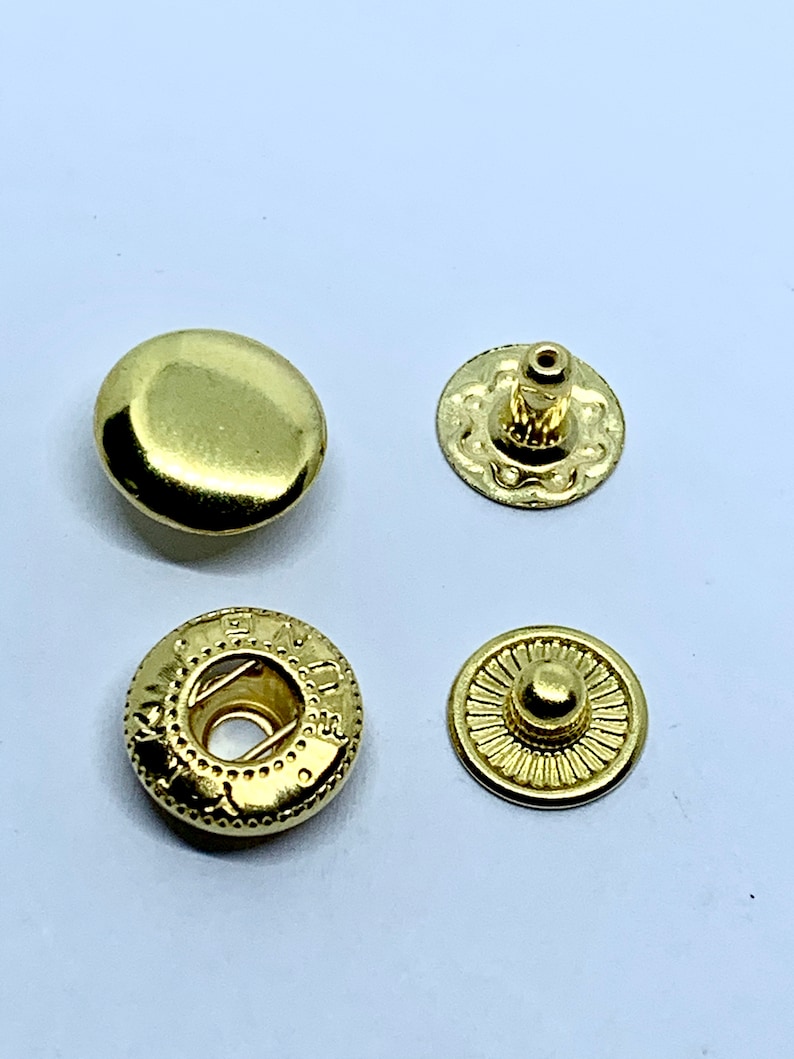 Press Studs Metal Press Studs 4 Part 15 Sets 10mm Snap Etsy