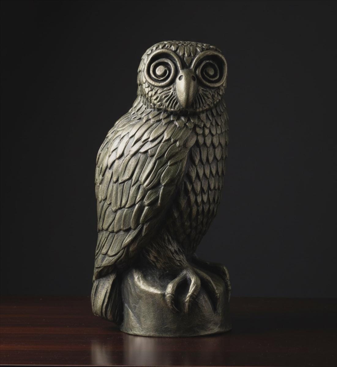 Spiral Eyed Mystic Owl Statue