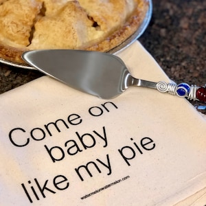 Flour Sack Towel, Kitchen Towels, For The Bride, Funny Kitchen Towels, Song Lyrics, Christmas Gift, Hostess Gift, Pie, Secret Santa