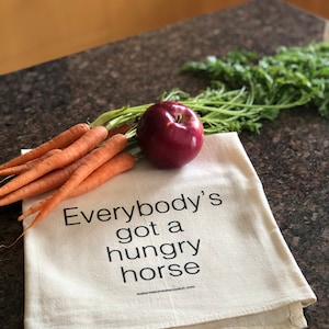 Flour Sack Towel, Kitchen Towels, Misheard Lyrics, Funny Kitchen Towels, Shower Gift, Hostess Gift, Grab Bag, horse, music lover, Stocking