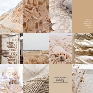 Beige Aesthetic Collage Kit | DIGITAL | Printable | Print Kit | Dorm Collage | Photo Collage | Wall Collage Kit | Gallery Wall | Neutral