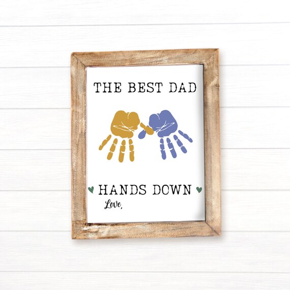 Best Dad Hands Down Craft Art Kids Activity Craft Etsy