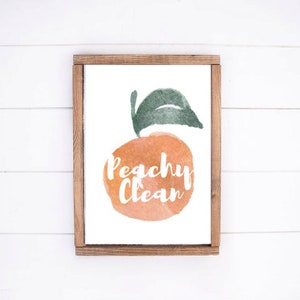 Peachy Clean Printable Wall Art | Peach | Wall Decor | Digital Print | Bathroom Decor