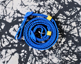 Blue Yellow Handmade Adjustable Strong Woven Camera Strap