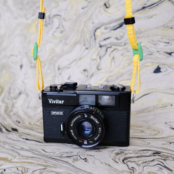 Yellow Colourful Handmade Adjustable Strong Woven Camera Strap