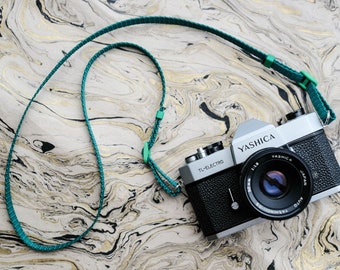 Green Handmade Adjustable Strong Woven Camera Strap