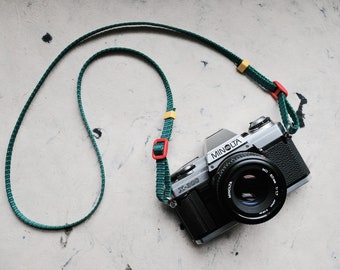 Green Orange Handmade Adjustable Strong Woven Camera Strap