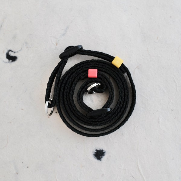 Black Colourful Handmade Adjustable Strong Woven Camera Strap